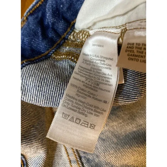 Madewell Low Slung Straight Jeans Button Fly Medium Wash Denim 32P - Picture 10 of 14